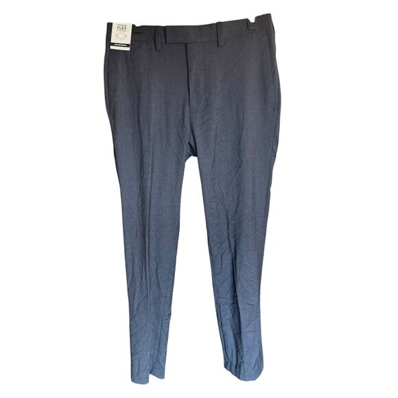 Louis Raphael Pants Mens 32 W x 32 L Slim Fit Comfort Flex Waist Stretch Blue - Picture 1 of 11